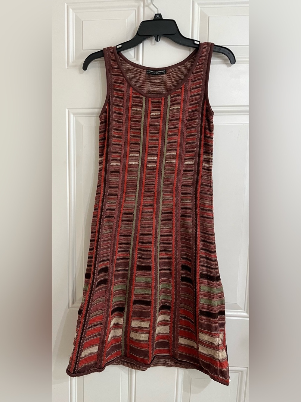 Peruvian Connection Sullana Tank Dress Multi Knit Tribal Stripe Women's Small